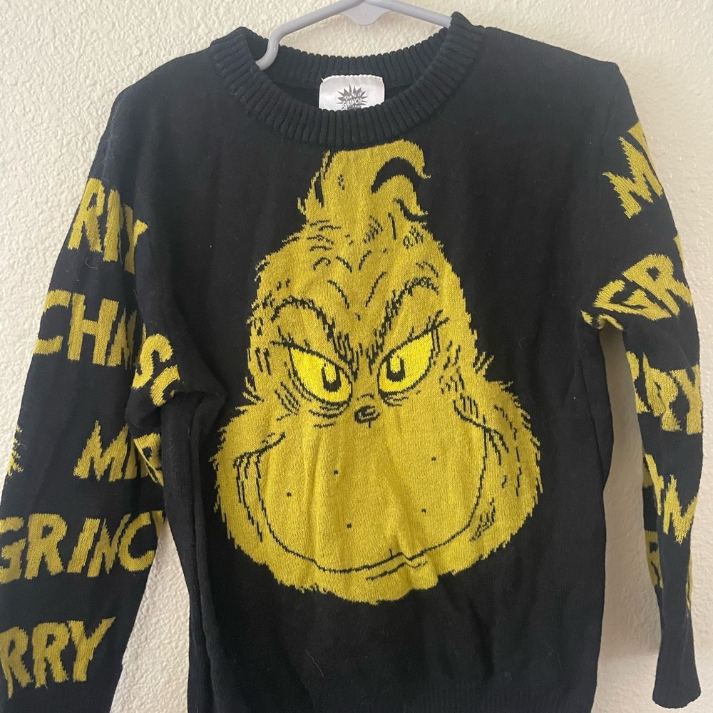 Black and Yellow Grinch Sweater